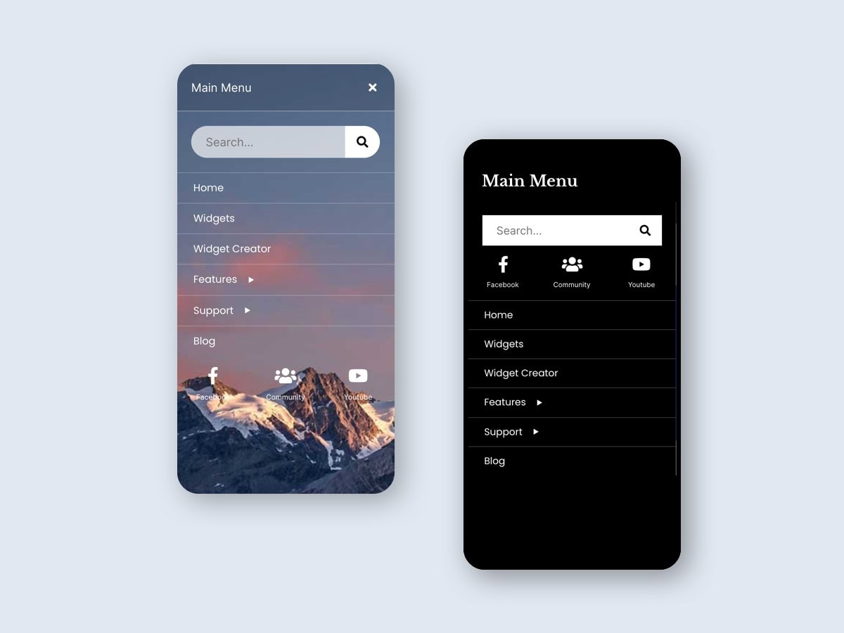 ue side menu